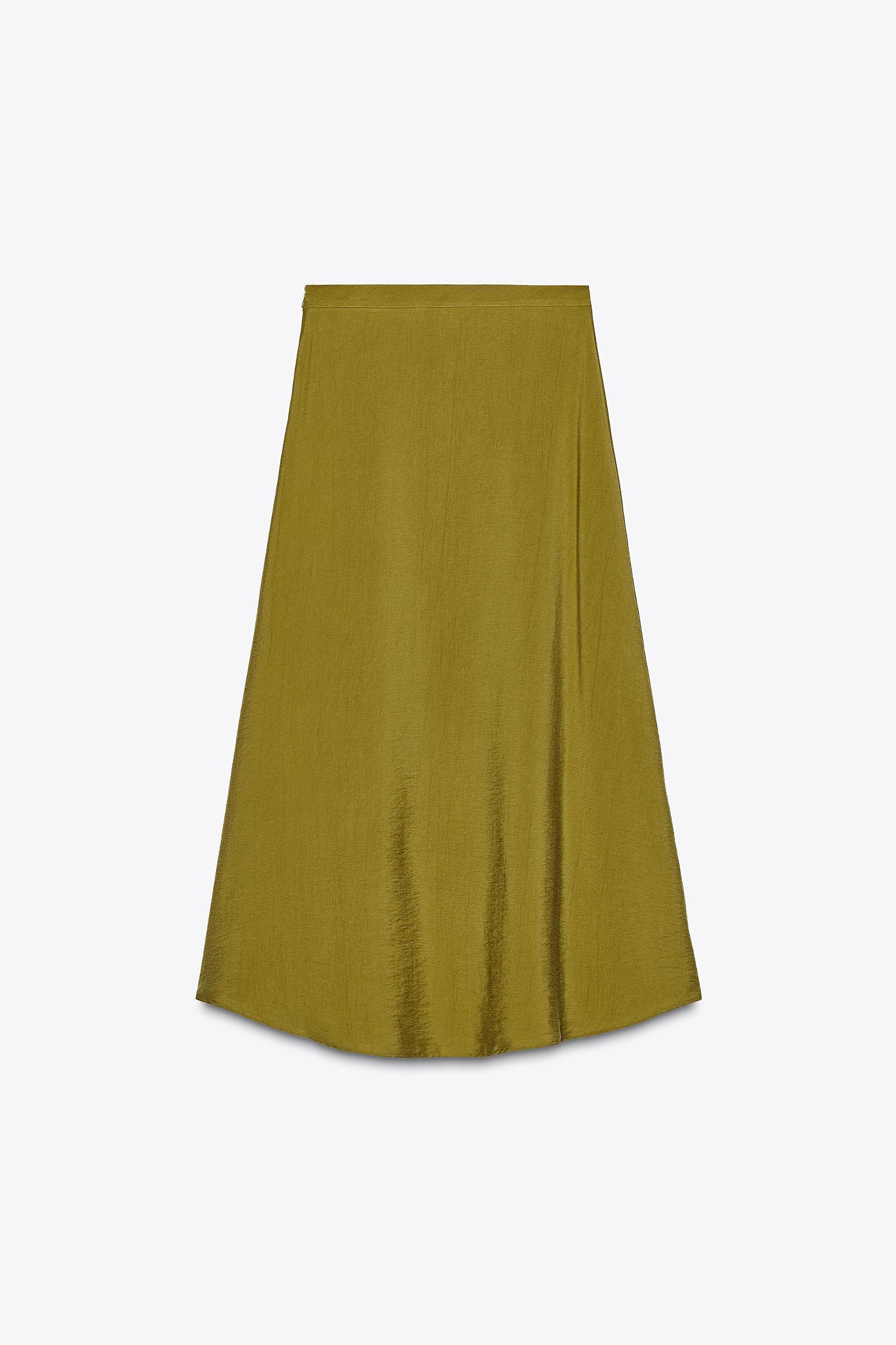 ASYMMETRIC MIDI SKIRT Product Image