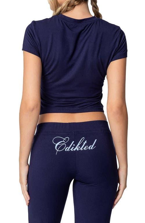 So Edikted Baby Tee in Navy at Nordstrom, Size X-Small Product Image