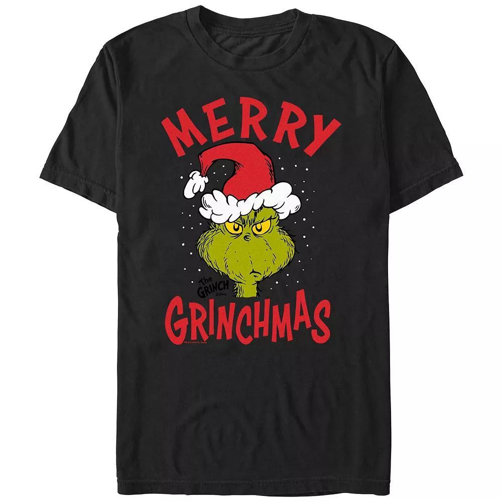 Big & Tall Dr. Seuss The Grinch Merry Christmas Graphic Tee, Men's, Size: XXL, Light Blue Product Image