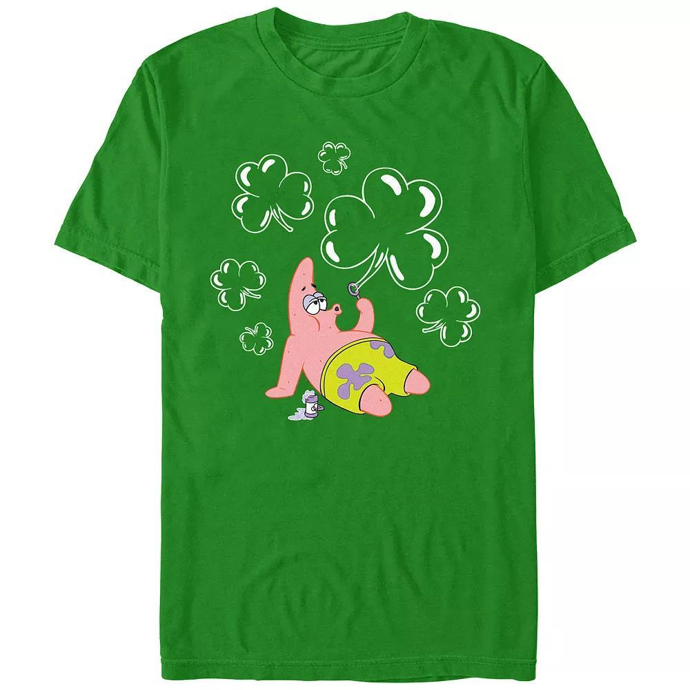 Men's SpongeBob SquarePants Patrick Clover Bubbles Graphic Tee, Size: Large, Kelly Product Image