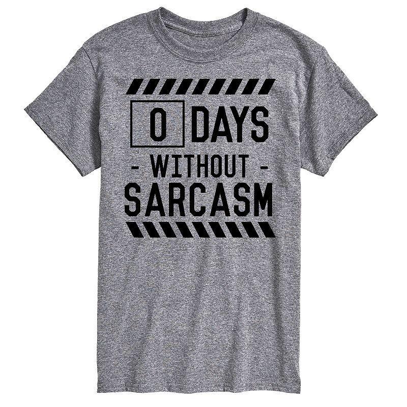 Men's 0 Days Without Sarcasm Tee, Size: XL, Red Product Image