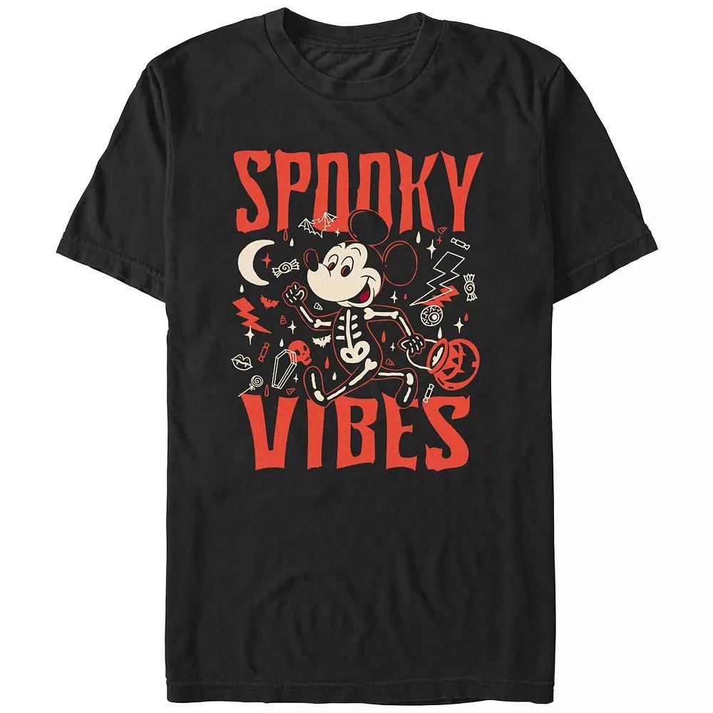 Disney's Mickey Mouse Spooky Vibes Men's Graphic Tee, Size: XL, Black Product Image