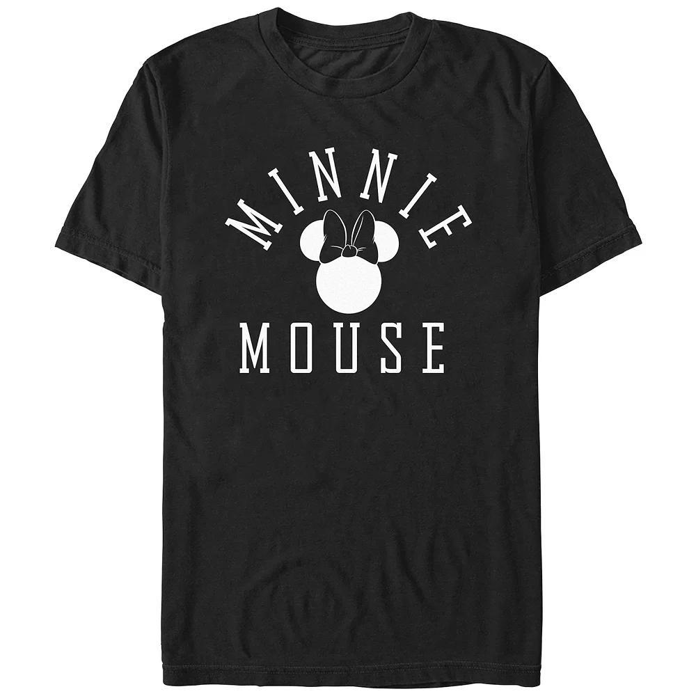 Disney's Minnie Mouse Head Stamp Juniors' Graphic Tee, Women's, Size: Medium, Black Product Image