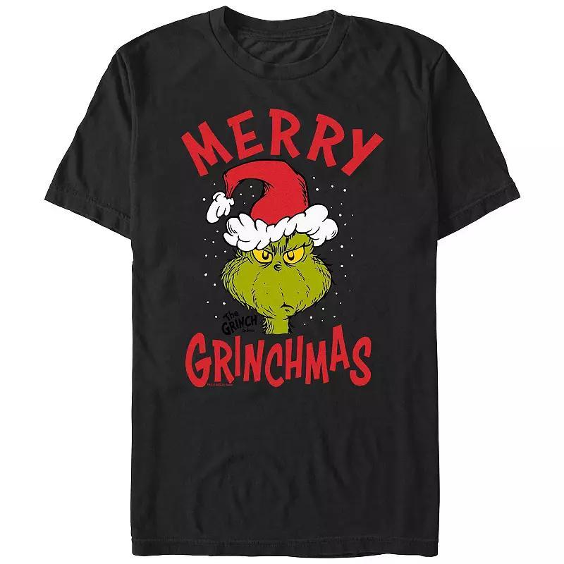 Big & Tall Dr. Seuss The Grinch Merry Christmas Graphic Tee, Men's, Size: XXL, Light Blue Product Image