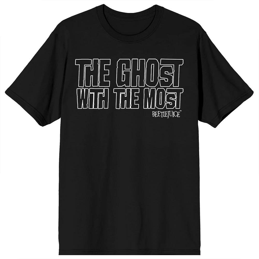 Men's Beetlejuice The Ghost with the Most Tee, Size: XL, Black Product Image
