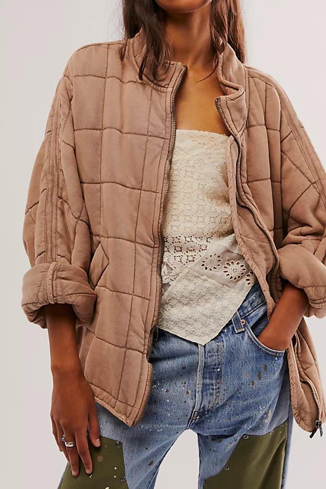 Dolman Quilted Knit Jacket Product Image