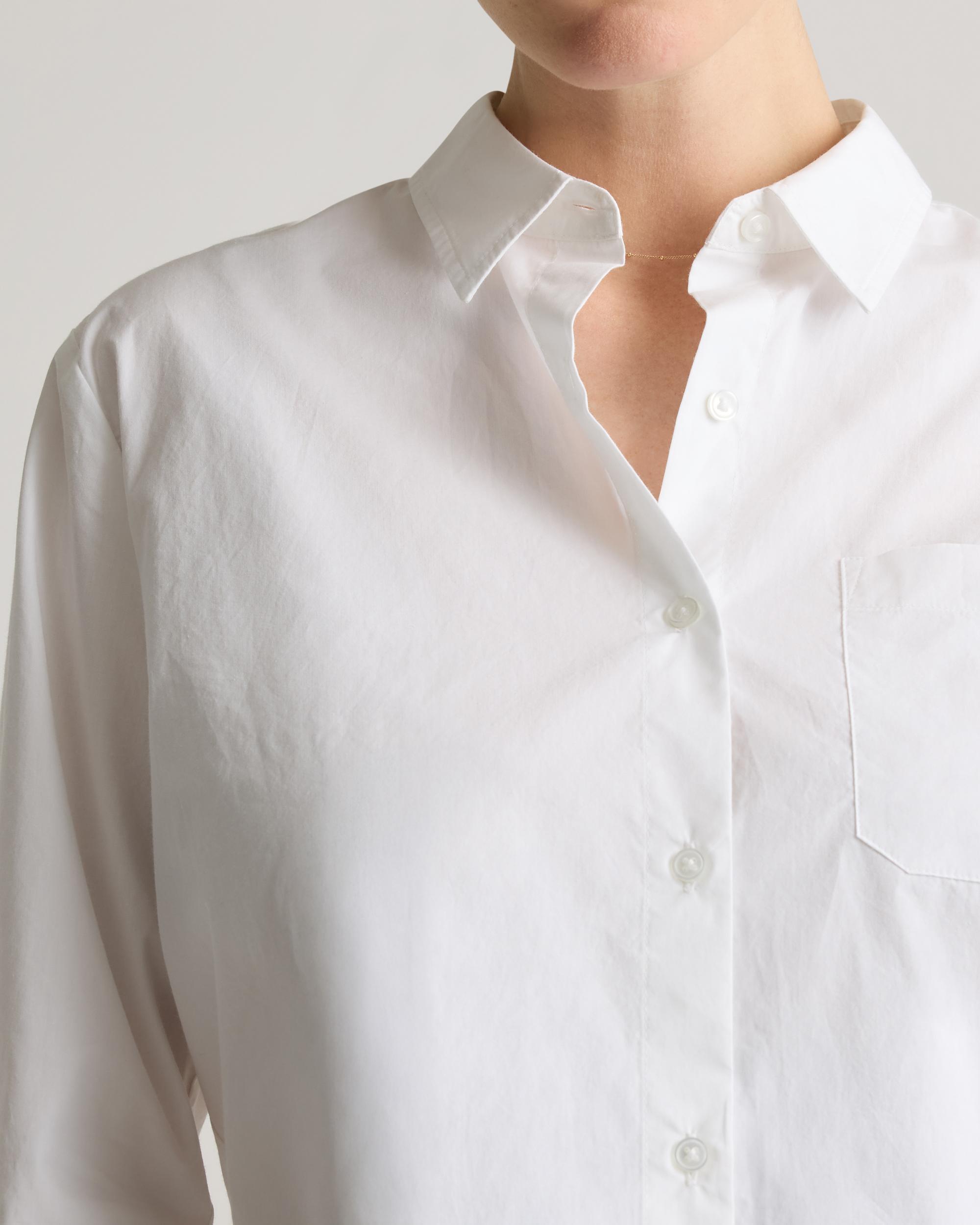 Quince | Women's Poplin Maternity Long Sleeve Shirt Size XS, Organic Cotton Product Image