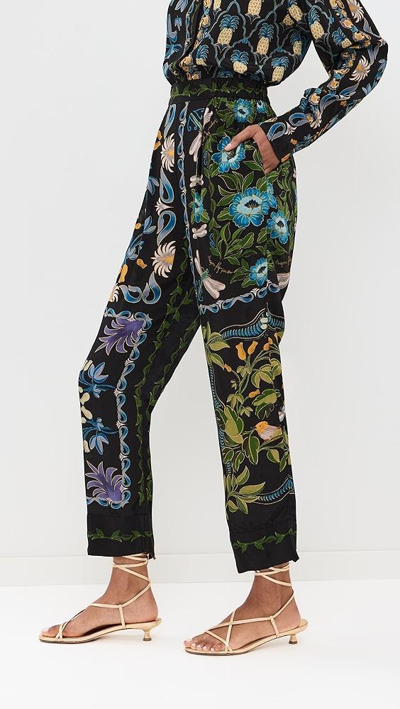 FARM Rio Winter Garden Black Pajama Pants | Shopbop Product Image