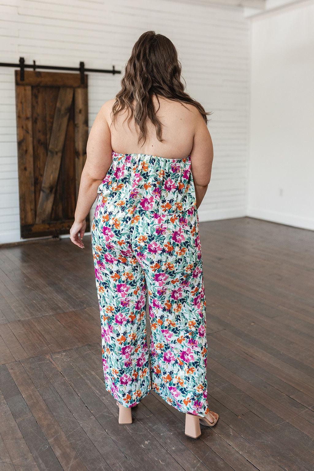 Life of the Party Floral Jumpsuit in Green Product Image