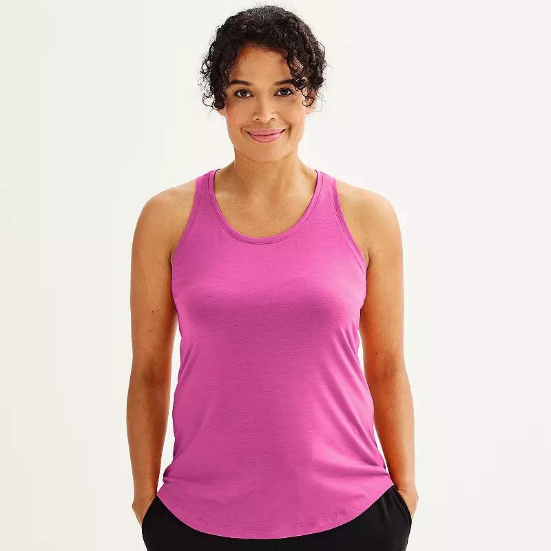 Women's Tek Gear® Racerback Tank Top, Size: XXL, Smokey Grey Product Image