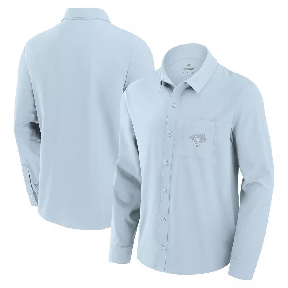 Men's Fanatics Light Blue Toronto Blue Jays Front Office Long Sleeve Button-Up Shirt, Size: Large, Jay Light Product Image