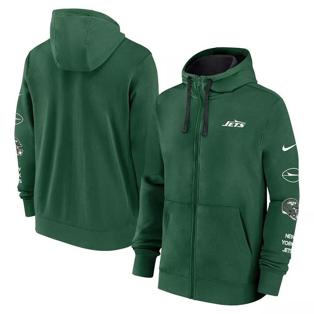 New York Jets Club Nike Men's NFL Full-Zip Hoodie Product Image