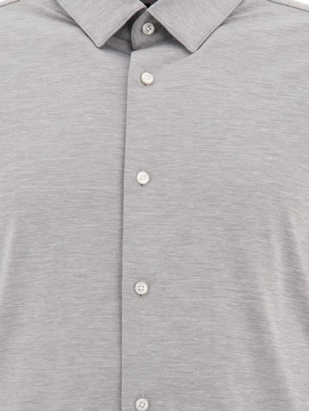 HUGO BOSS Kent Shirts In Grey Product Image