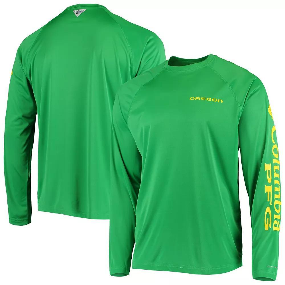 Columbia Mens Collegiate PFG Terminal Tackle Long Sleeve Shirt - Oregon- Product Image