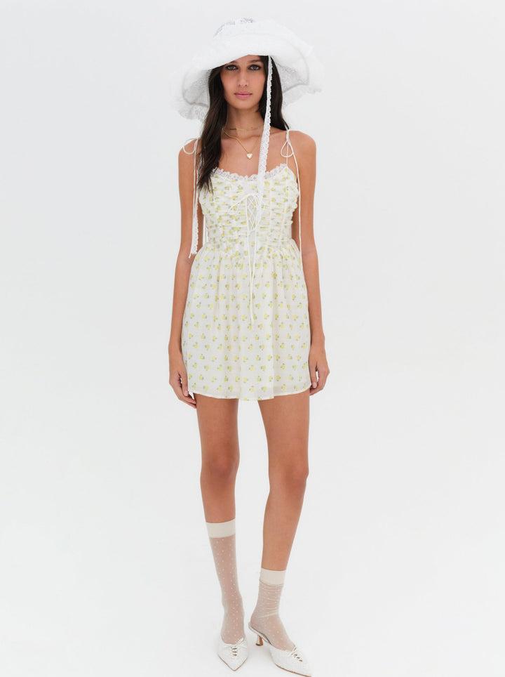 Kiela Mini Dress — Yellow Product Image