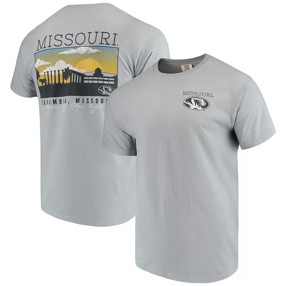 Men's Gray Missouri Tigers Comfort Colors Campus Scenery T-Shirt, Size: XL, Grey Product Image