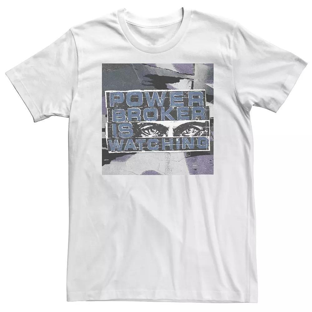 Big & Tall Marvel The Falcon And The Winter Soldier "Power Broker Is Watching" Poster Tee, Men's, Size: 4XL, Black Product Image