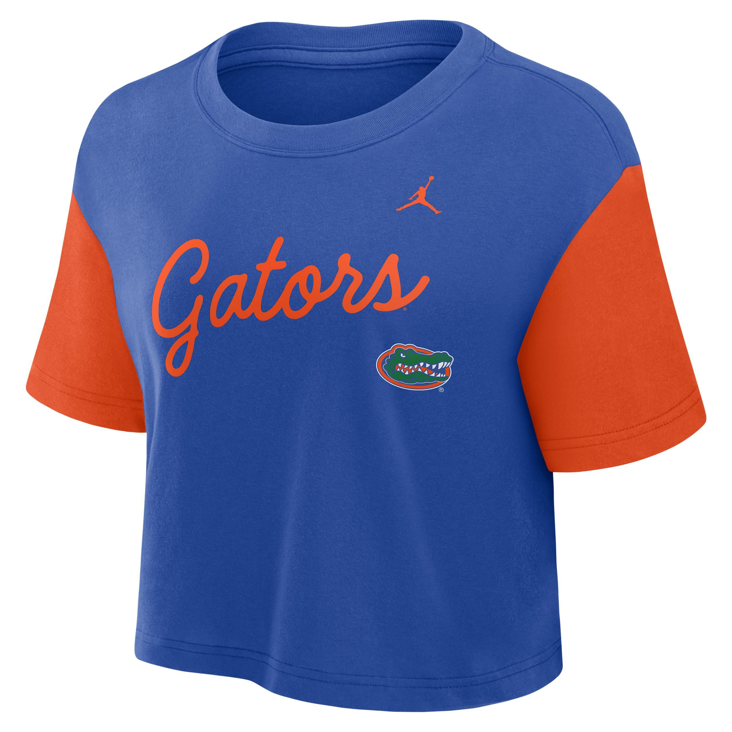 Women's Florida Script Jordan Brand Dri-FIT College Cropped T-Shirt Product Image