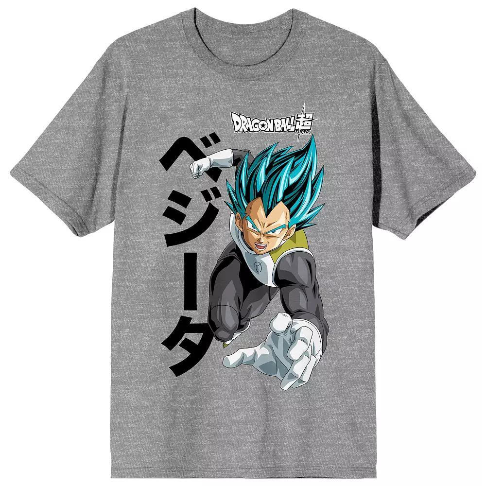 Men's Dragon Ball Super Vegeta Graphic Tee, Size: XXL, Gray Product Image