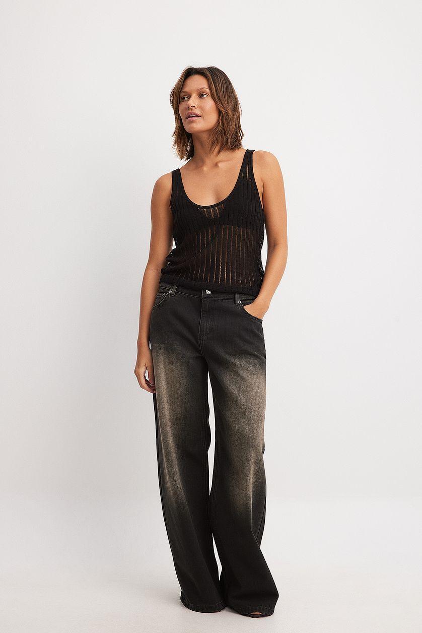 Loose Mid Waist Jeans Product Image