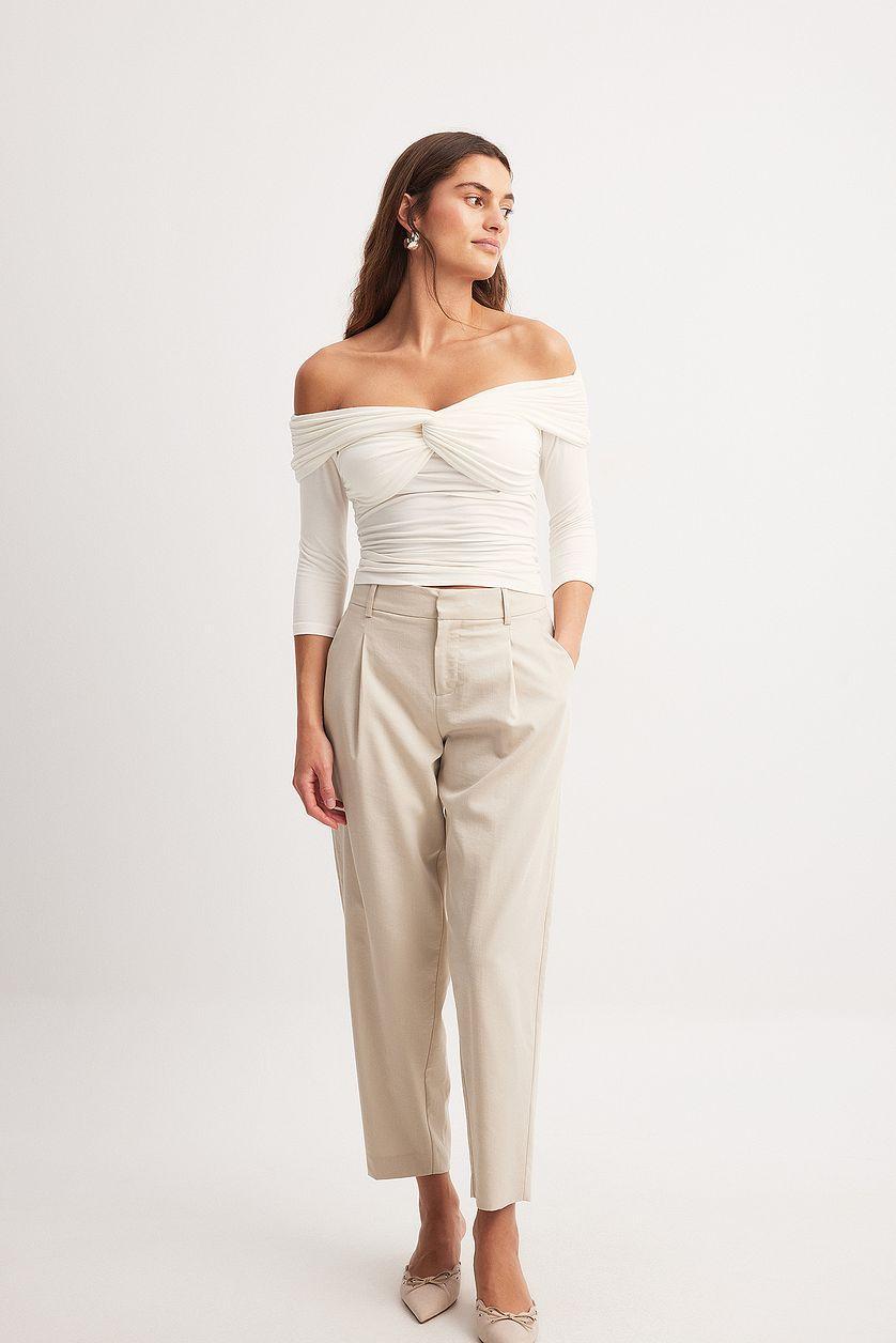 High Waist Barrel Leg Pants Product Image
