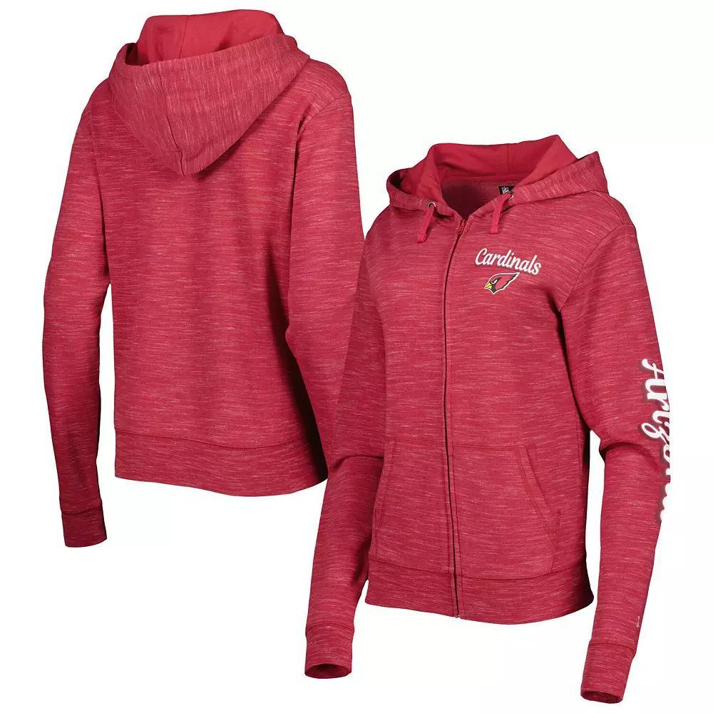 Women's New Era Cardinal Arizona Cardinals Reverse Full-Zip Hoodie, Size: XS, Red Product Image