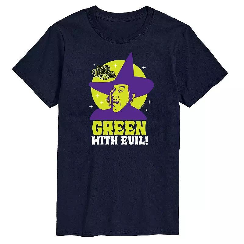 Mens Wizard Of Oz Green With Evil Graphic Tee Grey Gray Product Image