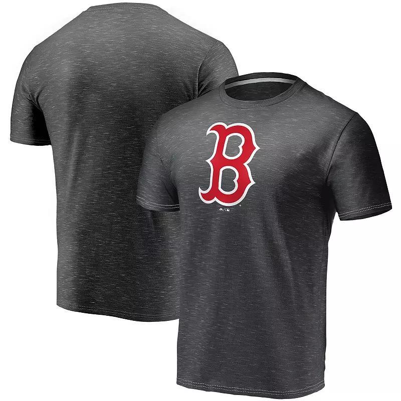 Mens Fanatics Charcoal Boston Red Sox Official Logo Space Dye T-Shirt Product Image