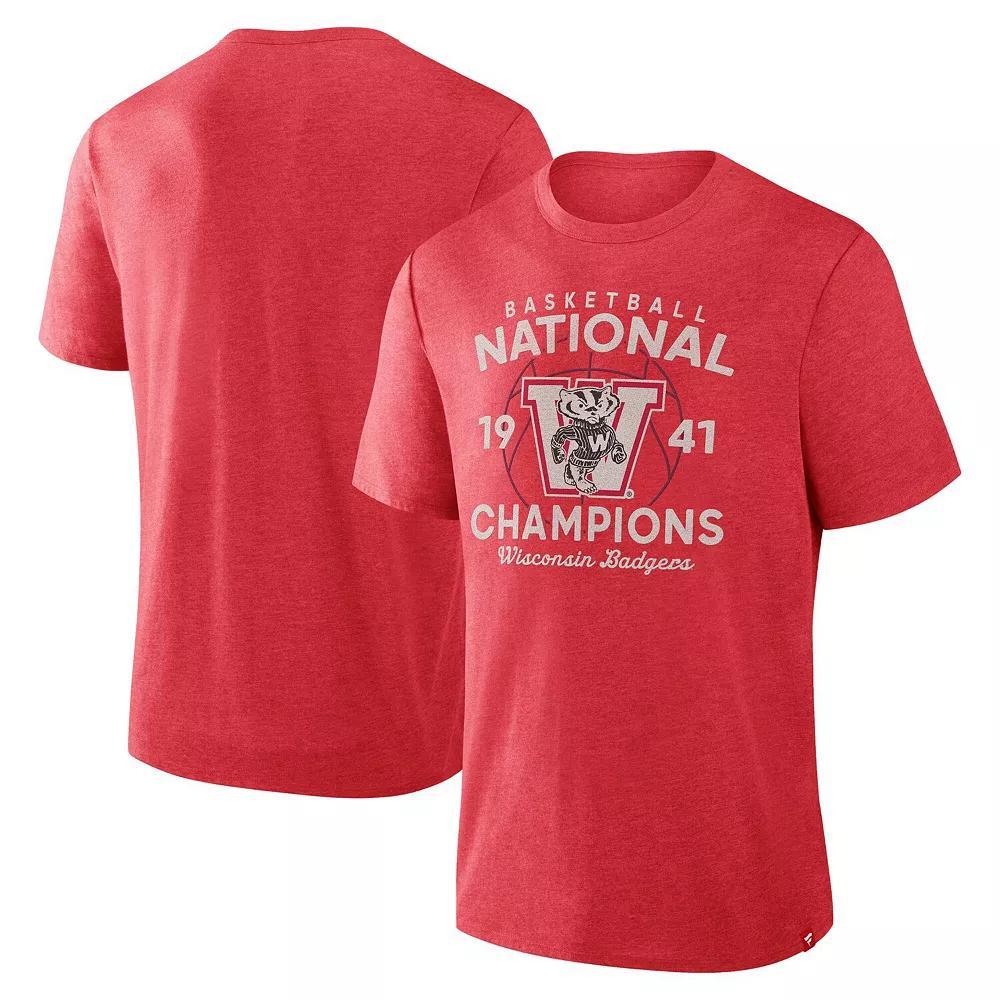 Men's Fanatics Red Wisconsin Badgers Dynamic Showdown Tri-Blend T-Shirt, Size: XL Product Image