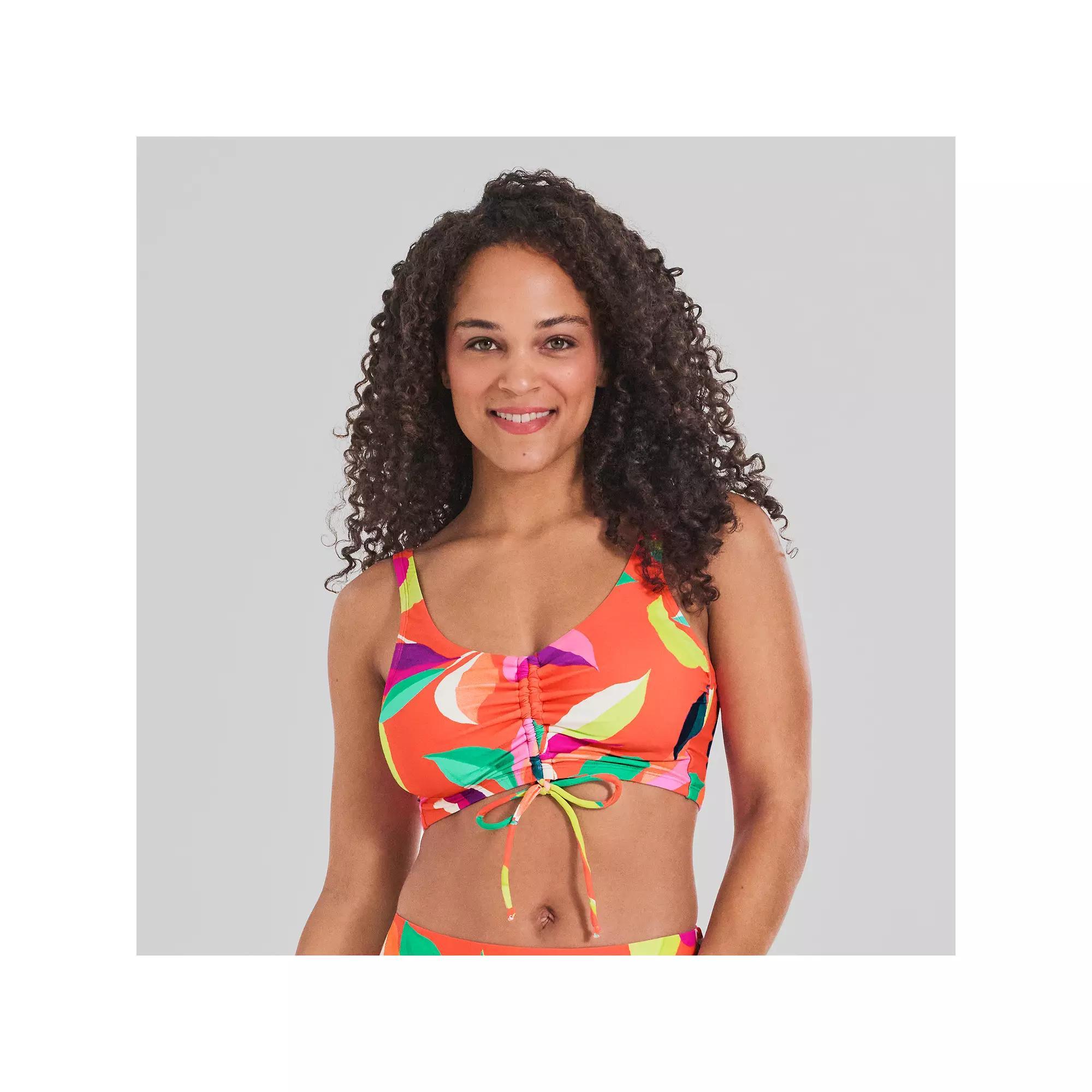 Women's Freshwater D-Cup Shirred Swim Top, Size: XL, Free Spirit Product Image