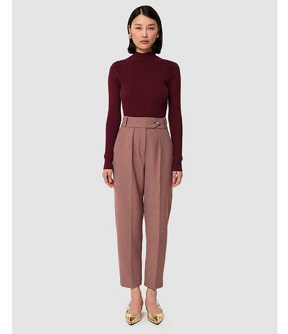Tara Jarmon Paseo Woven Houndstooth Print Flat Front Pant Product Image