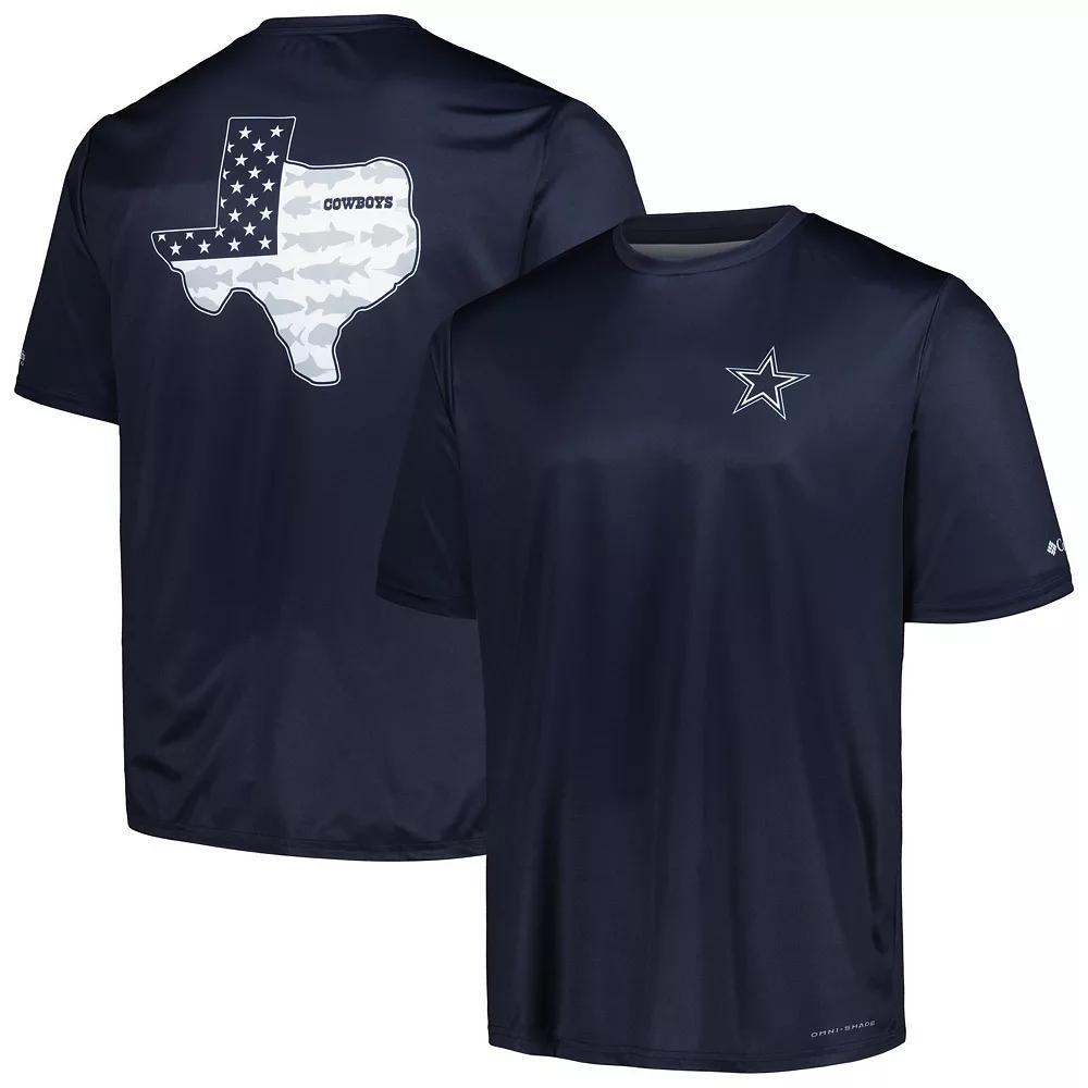 Men's Columbia Navy Dallas Cowboys Terminal Tackle Omni-Shade Texas T-Shirt, Size: XL, Blue Product Image
