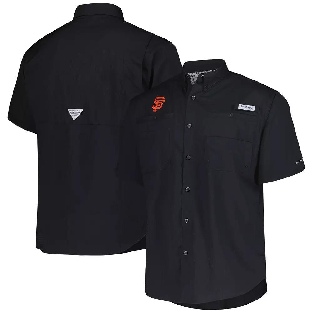 Men's Columbia Black San Francisco Giants Tamiami Omni-Shade Button-Down Shirt, Size: Large Product Image