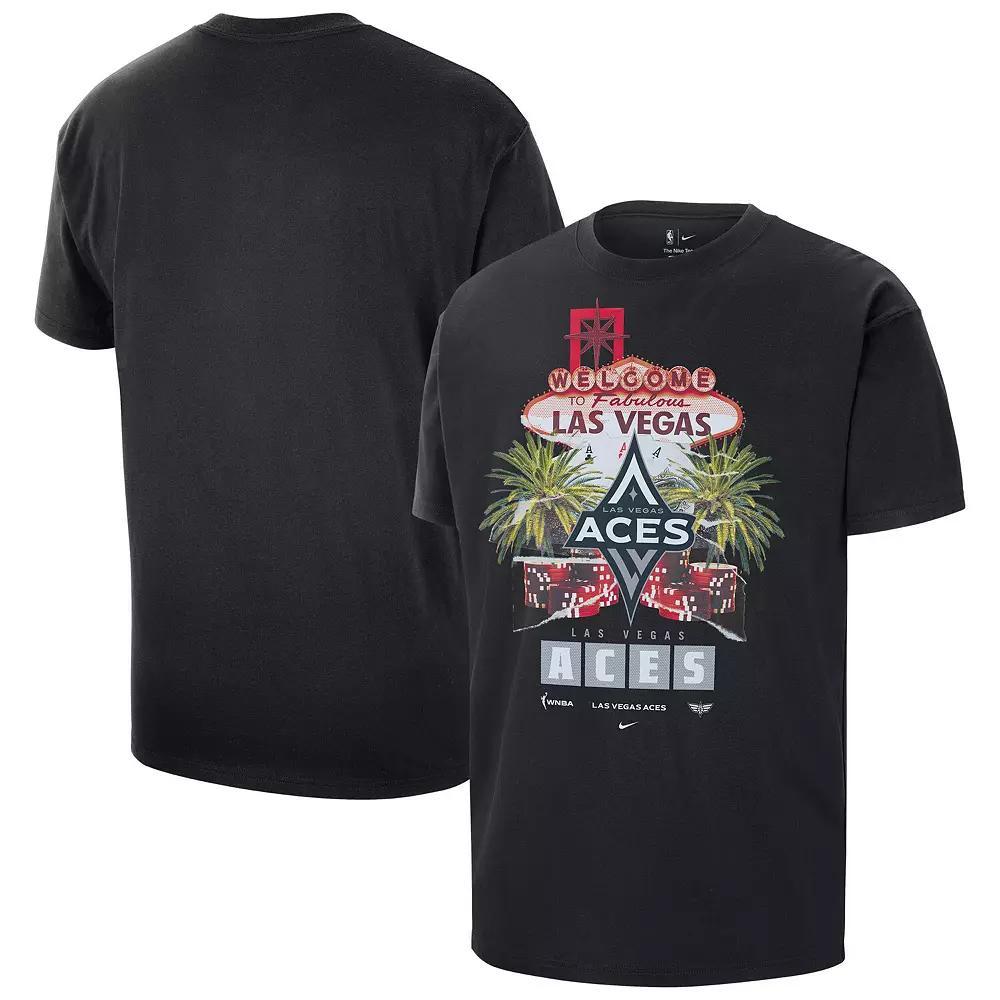 Men's Nike Black Las Vegas Aces Original Content City Edition Max90 Oversized T-Shirt, Size: Medium, Wnb Black Product Image