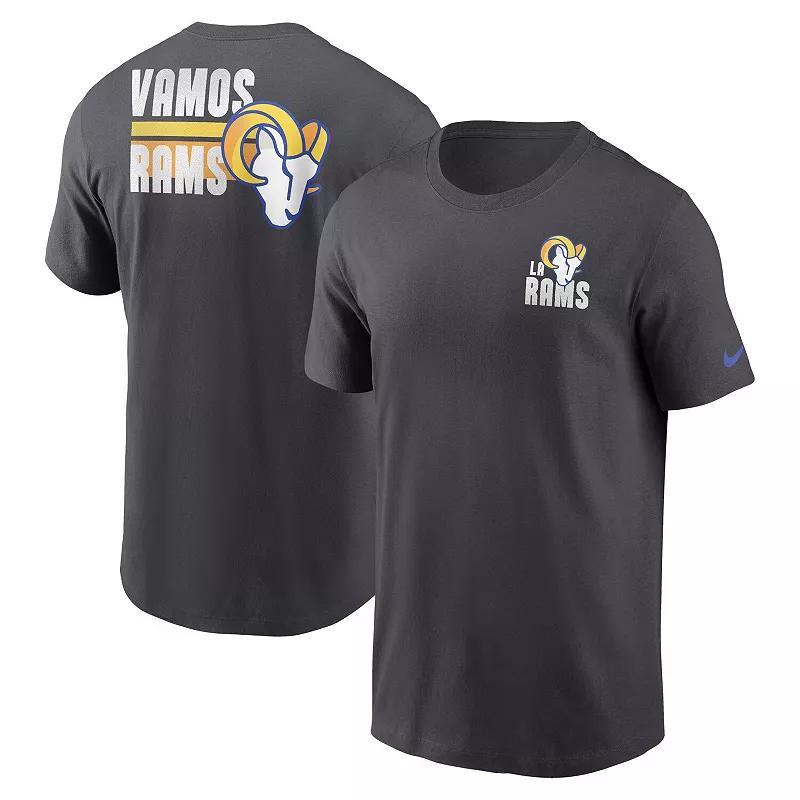 Men's Nike Anthracite Los Angeles Rams Blitz Essential T-Shirt, Size: Medium, Grey Product Image