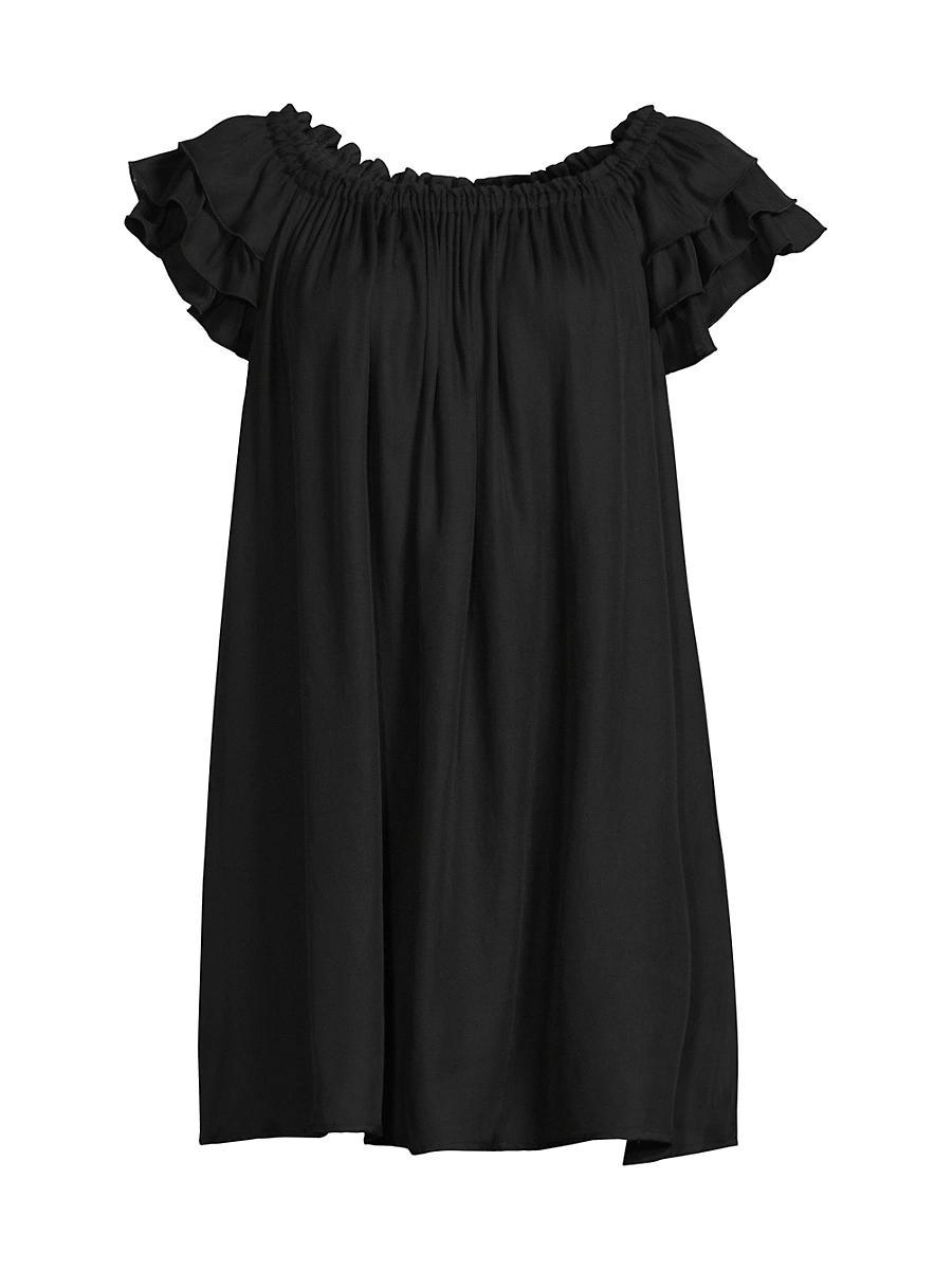 Womens Ruffle Shift Dress Product Image