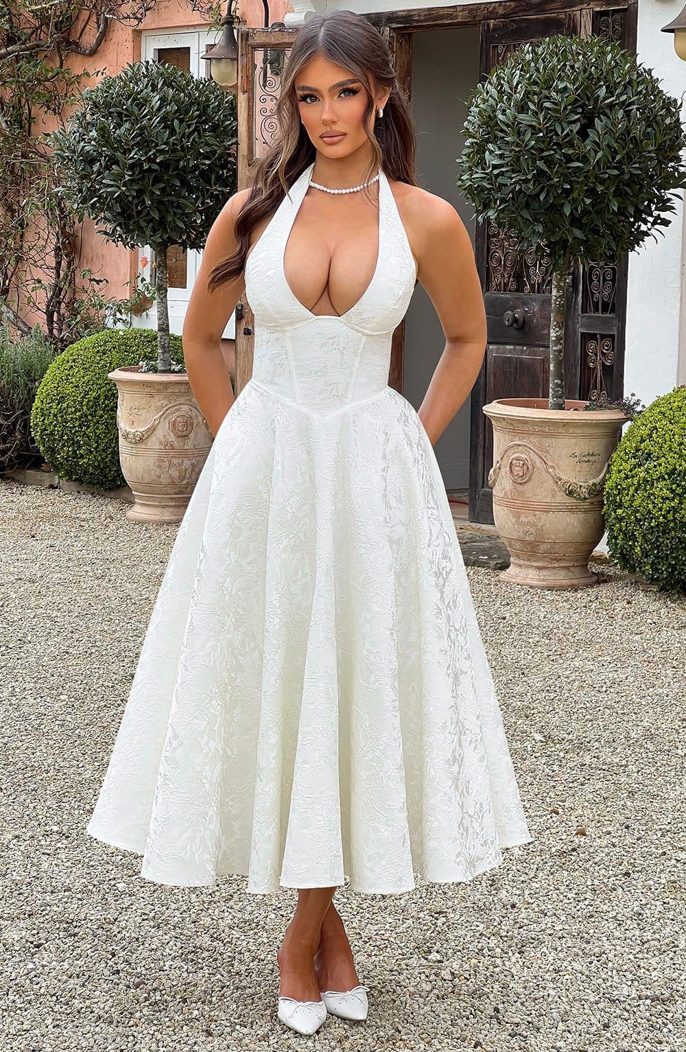 Effie Midi Dress - Ivory Product Image