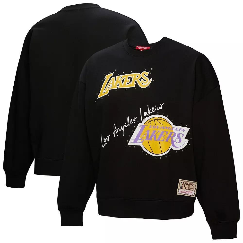 Women's Mitchell & Ness Black Los Angeles Lakers Hardwood Classics Home Team Pullover Sweatshirt, Size: XS Product Image