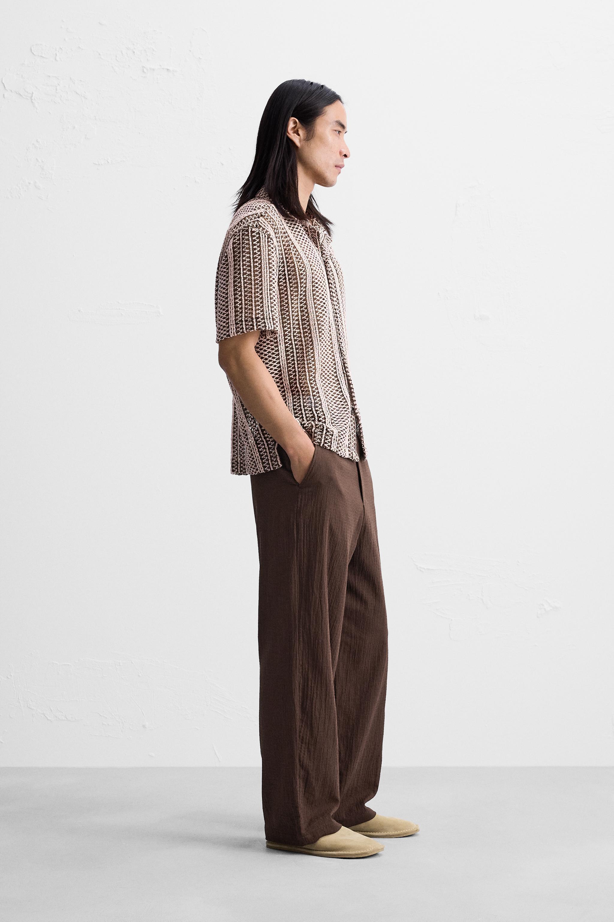 GEOMETRIC CROCHET SHIRT Product Image