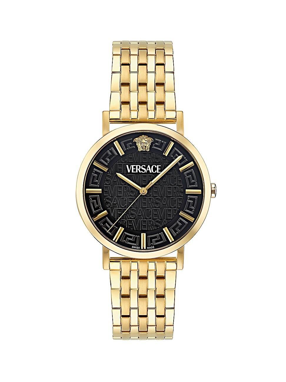 Men's Greca Slim IP Yellow Gold Bracelet Watch, 40mm Product Image