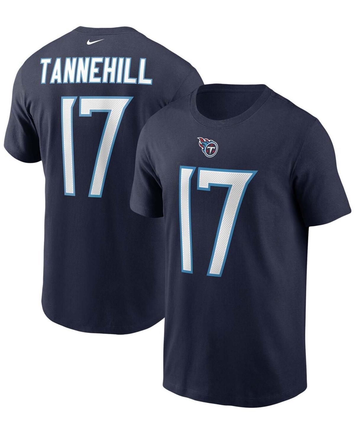Men's Nike Ryan Tannehill Navy Tennessee Titans Name & Number T-Shirt, Size: 2XL, Blue Product Image