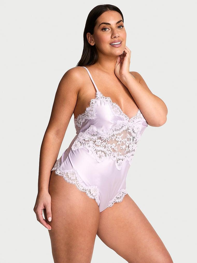 Dare to Dream Lace & Satin Cheeky Teddy Product Image