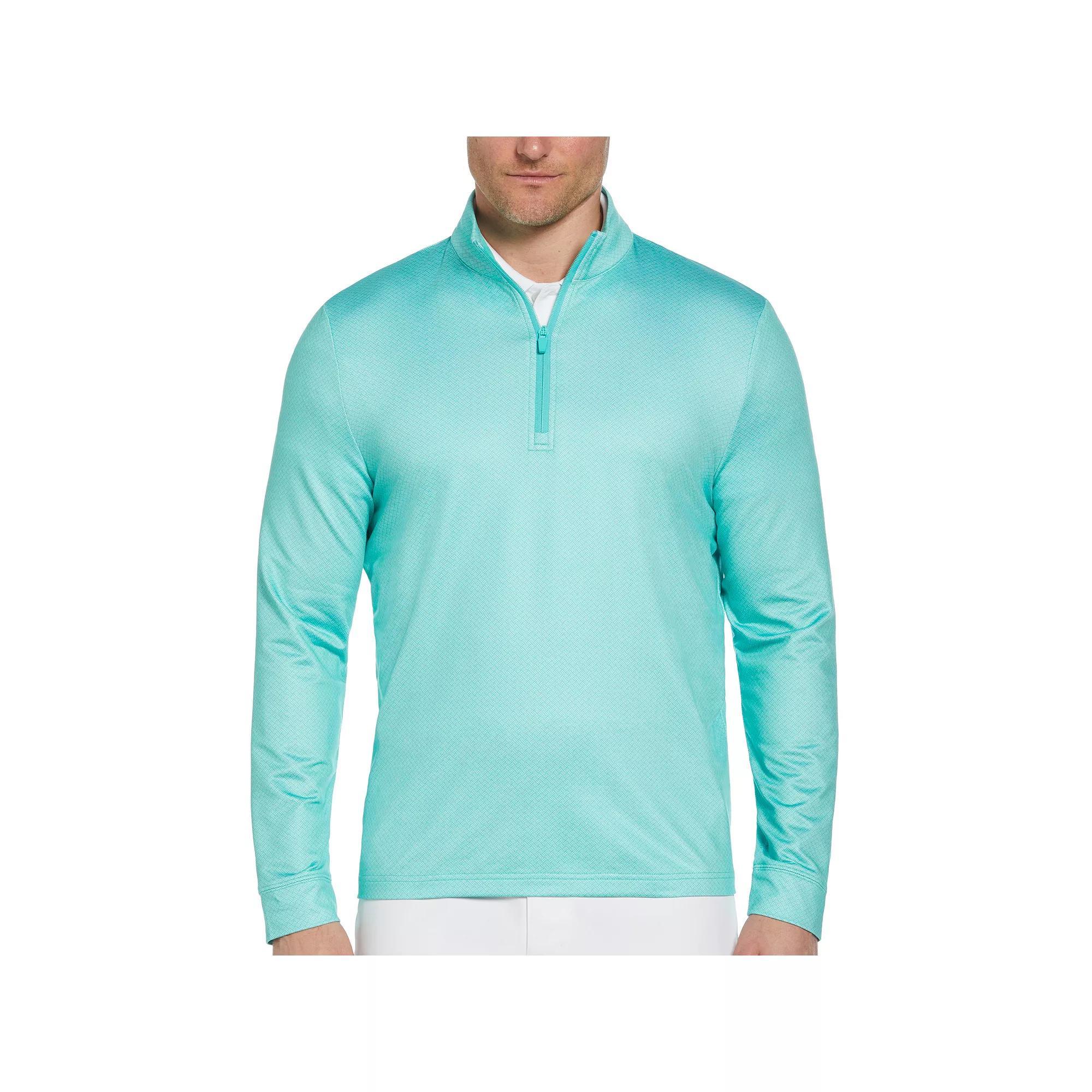 Mens Grand Slam Heathered Quarter Zip Golf Jacket Black Product Image