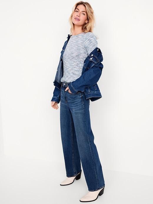 Plush-Knit Long-Sleeve T-Shirt Product Image
