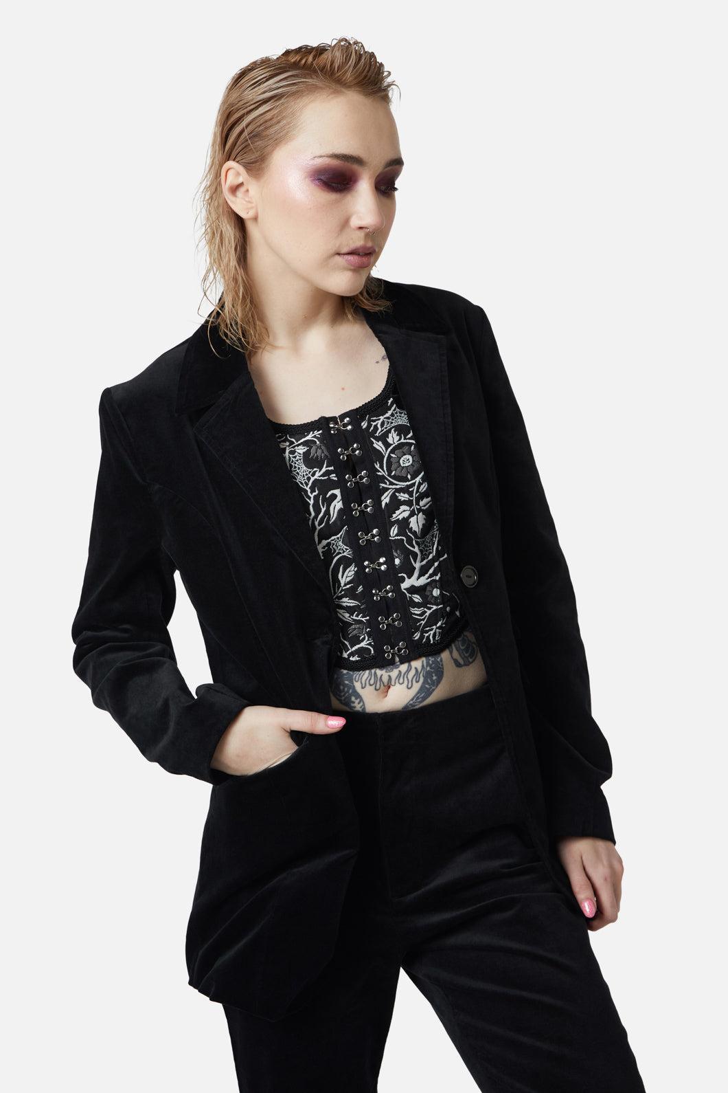At The Alter Velvet Blazer Product Image