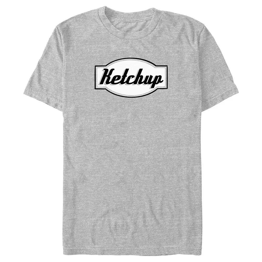 Big & Tall Ketchup Label Graphic Tee, Men's, Size: Large Tall, Athletic Grey Product Image