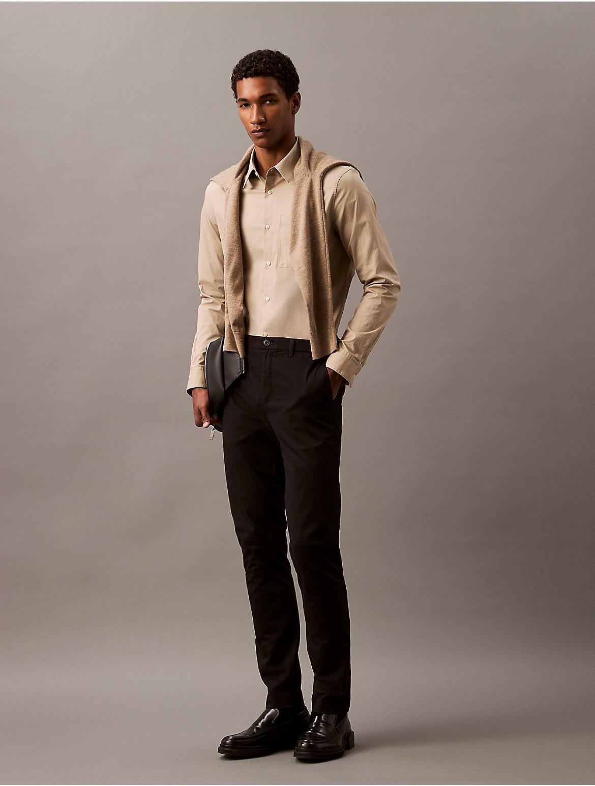 Calvin Klein Mens Cotton Flex Chino - Brown Product Image