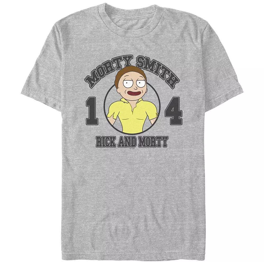 Men's Rick And Morty Ripped Morty Graphic Tee, Size: XS, Athletic Grey Product Image