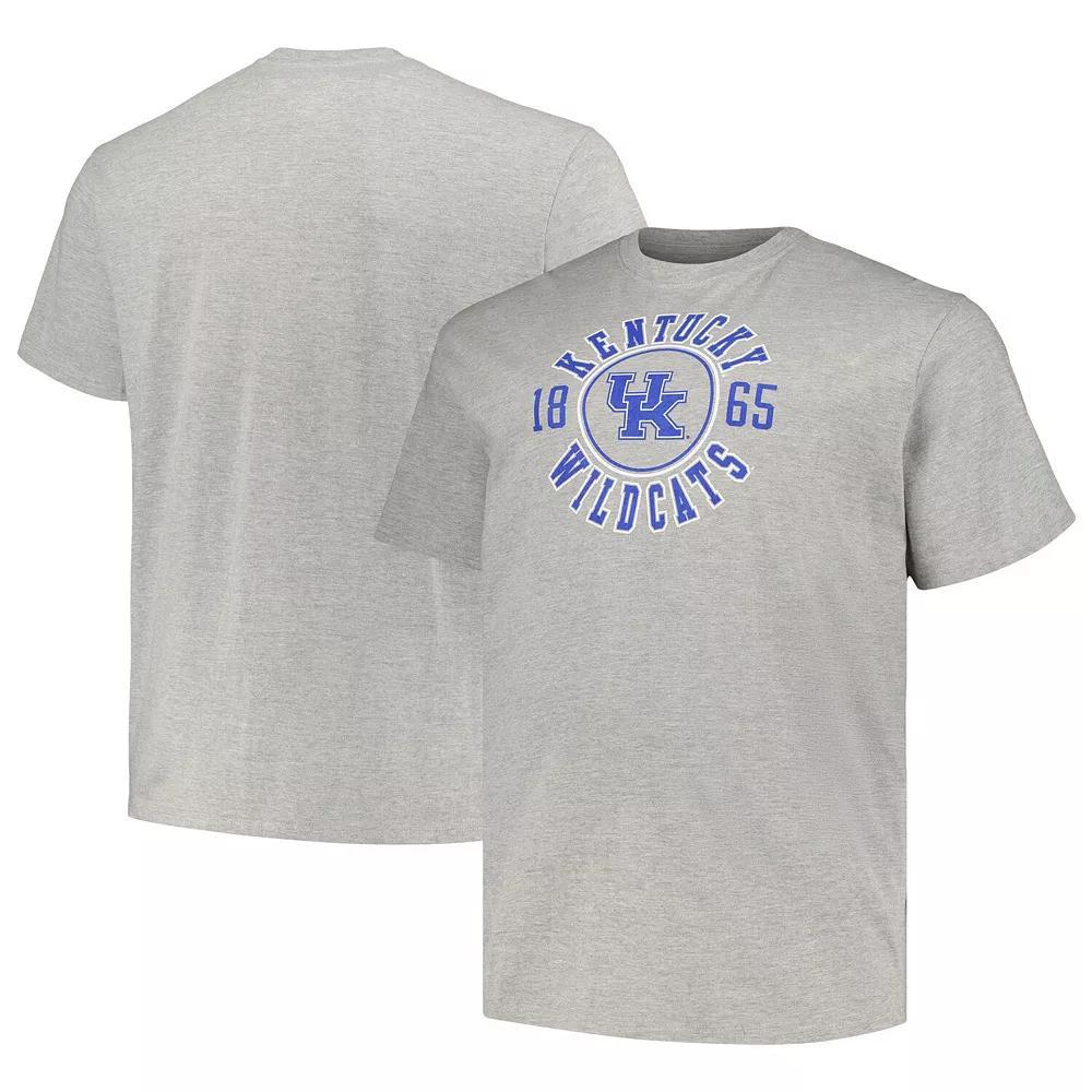 Mens Champion Heather Gray Kentucky Wildcats Big & Tall Circle Logo T-Shirt Product Image