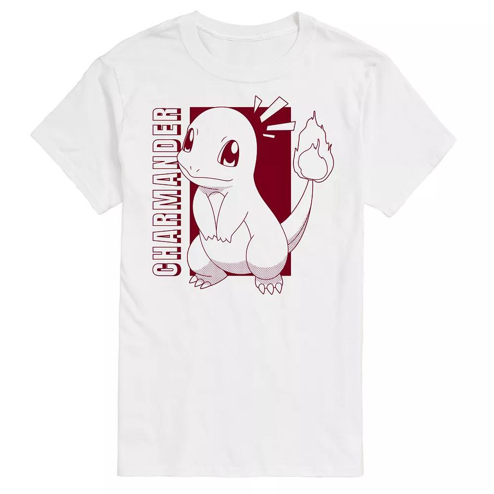 Mens Pokemon Charmander Colorblock Graphic Tee Product Image